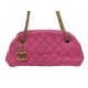 NEUF SAC A MAIN CHANEL BOWLING MADEMOISELLE MATELASSE TOILE ROSE HAND BAG 6000€