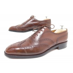 CHAUSSURES JM WESTON 376 RICHELIEU BOUT FLEURI 11.5C 45.5 CUIR MARRON SHOES 690€