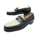 CHAUSSURES JM WESTON MOCASSINS 180 CUIR BICOLORE 7.5C 41.5 LOAFERS SHOES 720€