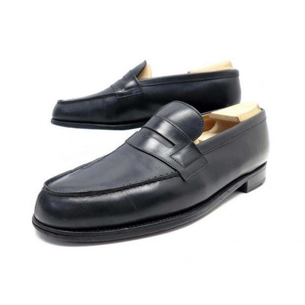 CHAUSSURES JM WESTON 180 7.5C 41 41.5 FIN MOCASSINS CUIR NOIR LOAFERS SHOES 750€