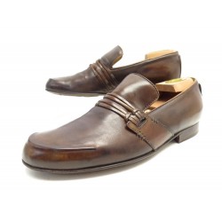 CHAUSSURES LE LOUP DE BERLUTI MOCASSINS 1885 7 41 EN CUIR MARRON LOAFERS 1500€