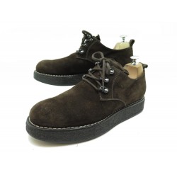 CHAUSSURES LOUIS VUITTON DERBY 3 OEILLETS 8 42 EN DAIM MARRON SUEDE SHOES 810€