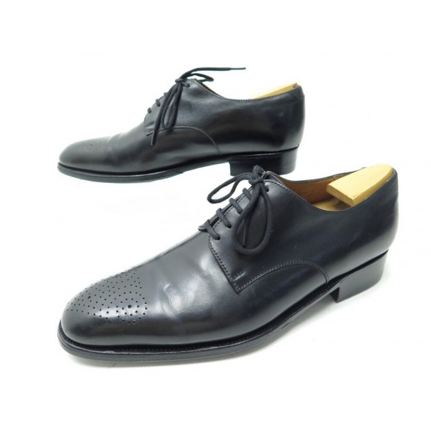 CHAUSSURES JM WESTON 577 DERBY 6D 41 CUIR NOIR + EMBAUCHOIRS BLACK SHOES 735€