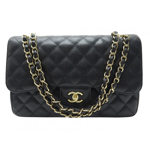 NEUF SAC A MAIN CHANEL CLASSIQUE TIMELESS JUMBO CUIR CAVIAR NEW HAND BAG 10500€