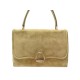 VINTAGE SAC A MAIN HERMES ETRIER EN DAIM BEIGE SABLE PORTE EPAULE SUEDE PURSE