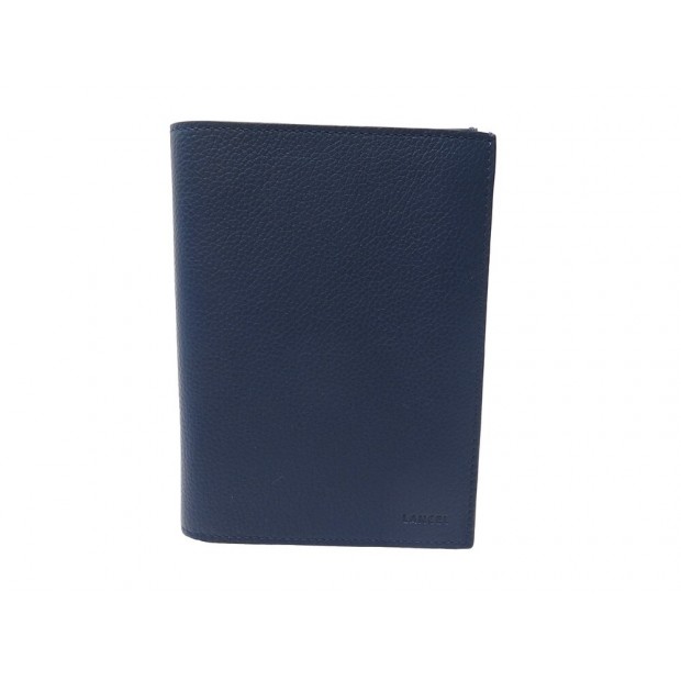 NEUF PORTEFEUILLE LANCEL GRAPHIC A08750 CUIR BLEU MARINE LEATHER WALLET 255€