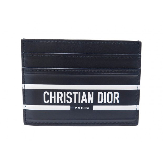 PORTE CARTES DIOR VIBE FIVE-SLOT S6220OSGQ CUIR BLEU MARINE CARD HOLDER 290€