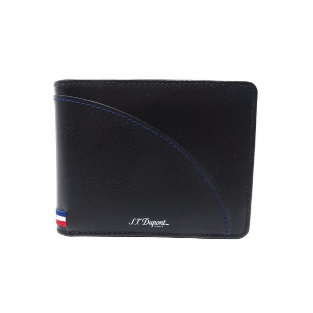 NEUF PORTEFEUILLE ST DUPONT 4CC DEFI MILLENIUM 172001 CUIR NOIR WALLET 220€