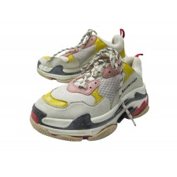 CHAUSSURES BALENCIAGA BASKETS TRIPLE S 483514 38 EN TOILE MULTICOLORE SHOES 865€