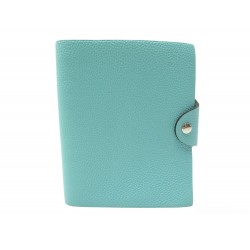 COUVERTURE CAHIER HERMES ULYSSE NEO PM CUIR BLEU LEATHER NOTEBOOK COVER 510€