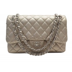 SAC A MAIN CHANEL CLASSIQUE TIMELESS JUMBO CUIR DORE BANDOULIERE HAND BAG 10500€