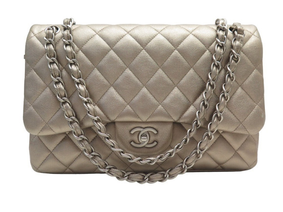 sac a main chanel classique timeless jumbo cuir dore