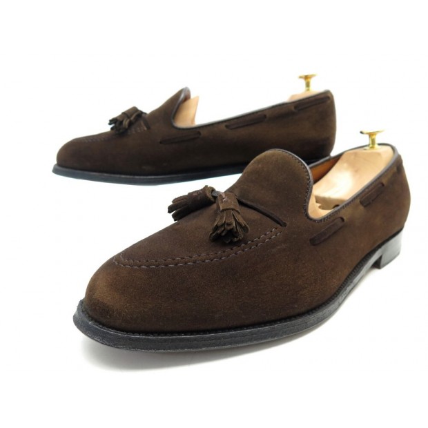 CHAUSSURES ALDEN MOCASSINS A PAMPILLES 666 TASSEL 10E 43.5 DAIM MARRON SHOE 575€