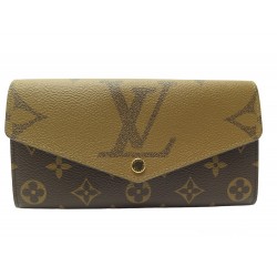 NEUF PORTEFEUILLE LOUIS VUITTON SARAH M80726 TOILE MONOGRAM REVERSE WALLET 600€