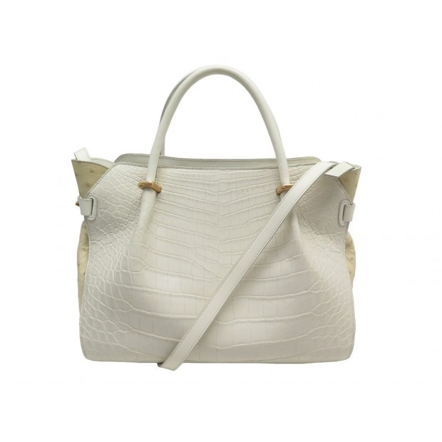 NEUF SAC A MAIN NINA RICCI LE MARCHE EXCEPTION CUIR CROCO ALLIGATOR BAG 18000€