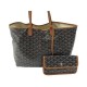 SAC A MAIN GOYARD CABAS SAINT LOUIS PM POCHETTE TOILE NOIR CANVAS TOTE HAND BAG