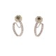 BOUCLES D'OREILLES SERTIES DE DIAMANTS 0.24CT OR BLANC 18K GOLD DIAMOND EARRINGS