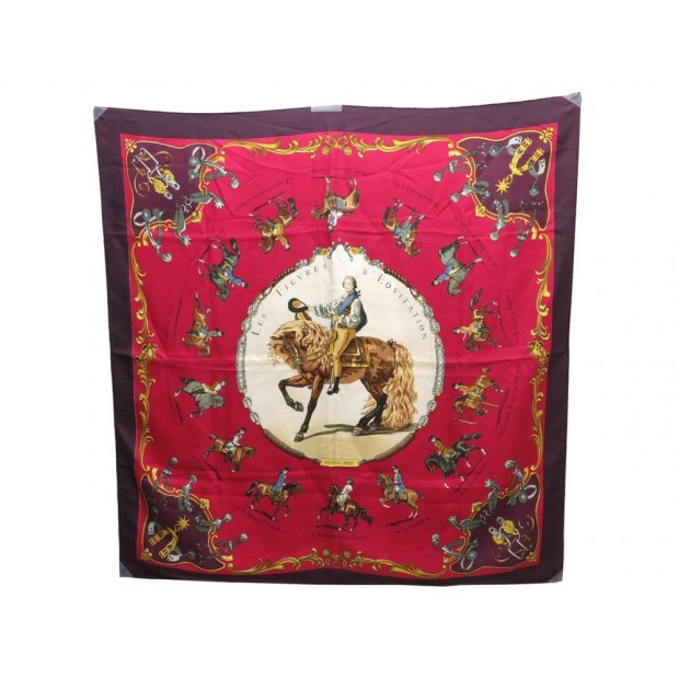 FOULARD HERMES LES FIGURES D'EQUITATION P LEDOUX CARRE SOIE SILK SCARF 