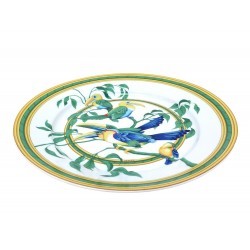 NEUF PLAT ROND CREUX HERMES TOUCANS EN PORCELAINE LIMOGES ROUND HOLLOW DISH 370€