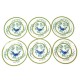 6 ASSIETTES A DINER HERMES TOUCANS 25 CM PORCELAINE BLANCHE WHITE PLATES 1260€