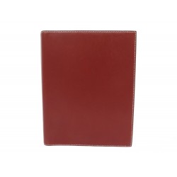 PORTE AGENDA HERMES COUVERTURE GM EN CUIR BOX ROUGE DIARY COVER HOLDER 685€