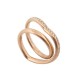 BAGUE HERMES VERTIGE COEUR MM 52 EN OR ROSE 18K ET DIAMANTS 0.19 CT RING 4650€