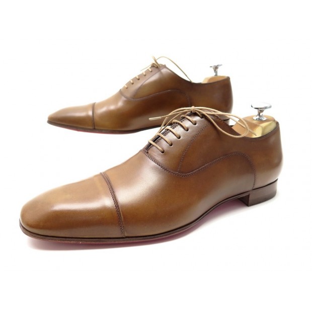 CHAUSSURES CHRISTIAN LOUBOUTIN GREGGO CALF 42 RICHELIEU CUIR MARRON SHOES 875€