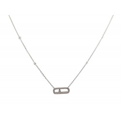 NEUF COLLIER MESSIKA MOVE UNO PAVE 04708-WG 35 A 42 CM OR BLANC NECKLACE 2550€
