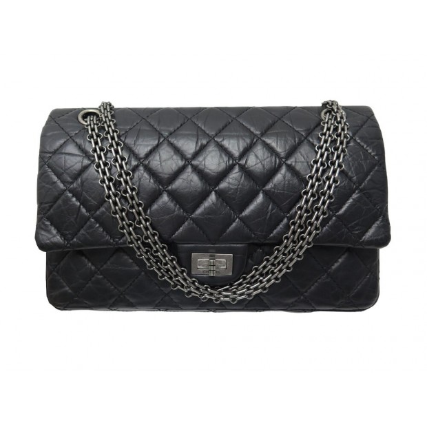 NEUF SAC A MAIN CHANEL GRAND 2.55 CUIR VIELLI A37587 BANDOULIERE HAND BAG 10500€