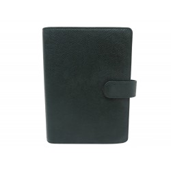 PORTE AGENDA LOUIS VUITTON COUVERTURE FONCTIONNEL MM EN CUIR TAIGA VERT 545€