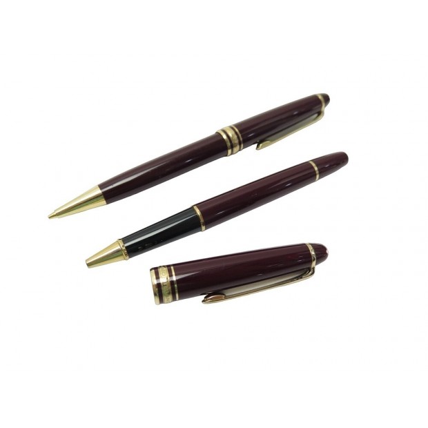 VINTAGE MONTBLANC MEISTERSTUCK STYLO BILLE + PORTE MINES MOZART BORDEAUX 790€