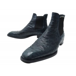 CHAUSSURES JM WESTON LE CAMBRE BEAUBOURG 631 7.5D 41.5 EN CUIR D'AUTRUCHE BOOTS