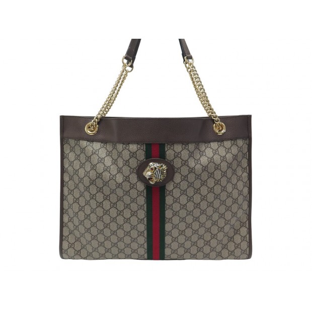 NEUF SAC A MAIN GUCCI CABAS RAJAH TOILE GUCCISSIMA BANDE WEB NEW HAND BAG 2400€