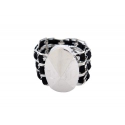 BRACELET CHRISTIAN DIOR MANCHETTE CHAINES ENTRELACEES ACIER PALLADIE BANGLE 690€