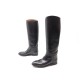 CHAUSSURES HERMES 37.5 BOTTES CAVALIERES EN CUIR NOIR LEATHER BOOTS SHOES 2320€