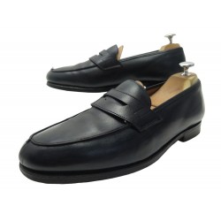 CHAUSSURES CROCKETT & JONES LINCOLN MOCASSINS 8.5F 42.5 CUIR SHOES LOAFERS 460€