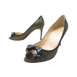 NEUF CHAUSSURES CHRISTIAN LOUBOUTIN MILADY ESCARPINS 37.5 TISSU PUMPS SHOES 900€