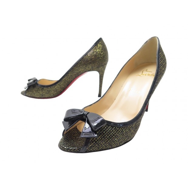 NEUF CHAUSSURES CHRISTIAN LOUBOUTIN MILADY ESCARPINS 37.5 TISSU PUMPS SHOES 900€