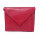 SAC A MAIN HERMES POCHETTE ENVELOPPE EN CUIR COURCHEVEL ROUGE 1999 CLUTCH POUCH