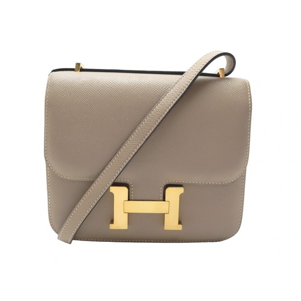 SAC A MAIN HERMES CONSTANCE 18 MINI EN CUIR EPSOM ETOUPE BANDOULIERE HAND BAG