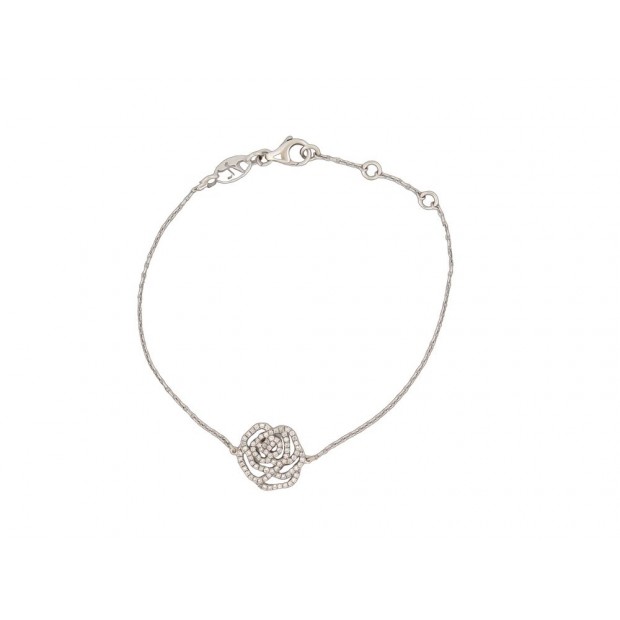 BRACELET VANESSA TUGENDHAFT LA ROSE IDYLLE EN OR BLANC 18K DIAMANTS STRAP 1585€