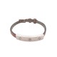 BRACELET CARTIER LOVE CUIR ET BARRETTE OR BLANC 18K 15-19.5 GOLD LEATHER STRAP