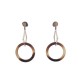 BOUCLES D'OREILLES HERMES PENDANTES ARGENT MASSIF 925 & CORNE HORN EARRINGS 495€