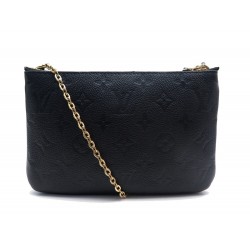 NEUF SAC A MAIN LOUIS VUITTON POCHETTE DOUBLE ZIP CUIR MONOGRAM EMPREINTE 1250€