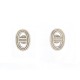 BOUCLE D'OREILLE HERMES CHAINE D'ANCRE 24 PM H114503B ARGENT 925 EARRINGS 585€