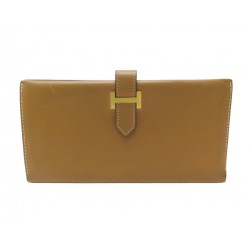 VINTAGE PORTEFEUILLE HERMES BEARN CUIR SWIFT GOLD PORTE MONNAIE WALLET 2400€