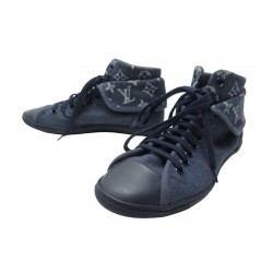 NEUF CHAUSSURES LOUIS VUITTON MONOGRAM DENIM BREA 36 NEW SNEAKERS SHOES 810€