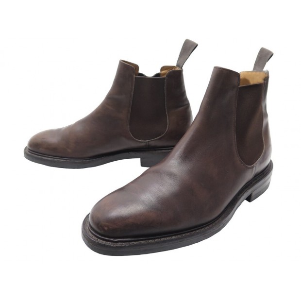 CHAUSSURES CHURCH'S BOTTINES GOODWARD R 6.5G 40.5 CUIR MARRON CHELSEA BOOTS 980€