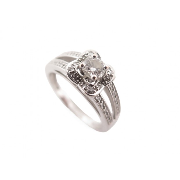 BAGUE MAUBOUSSIN SOLITAIRE CHANCE OF LOVE N2 T49 EN OR BLANC DIAMANTS RING 1860€