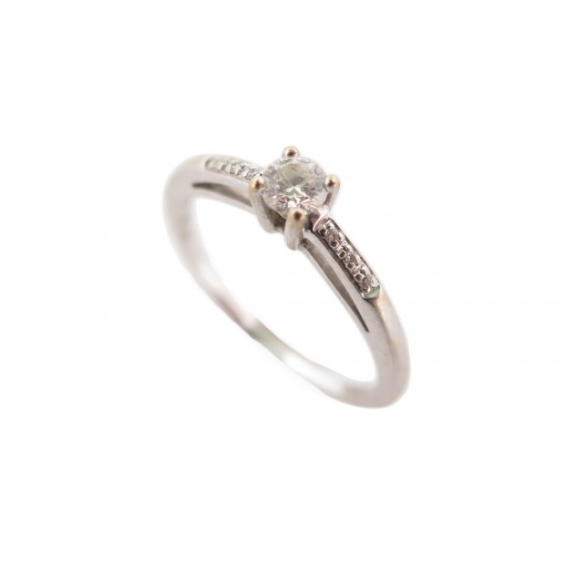 BAGUE MAUBOUSSIN TU ES LE SEL DE MA VIE T50 OR BLANC DIAMANTS 0.2CT RING 1350€